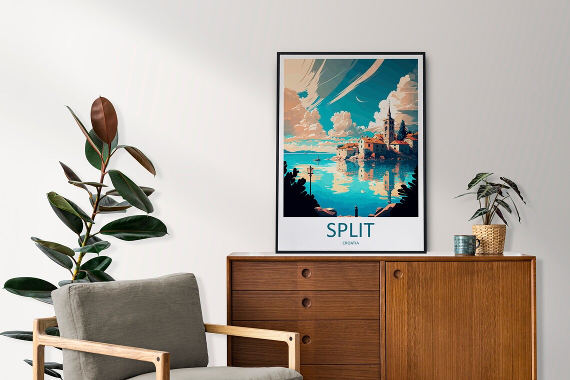 Split Travel Poster, Croatia Place Print - Image 2