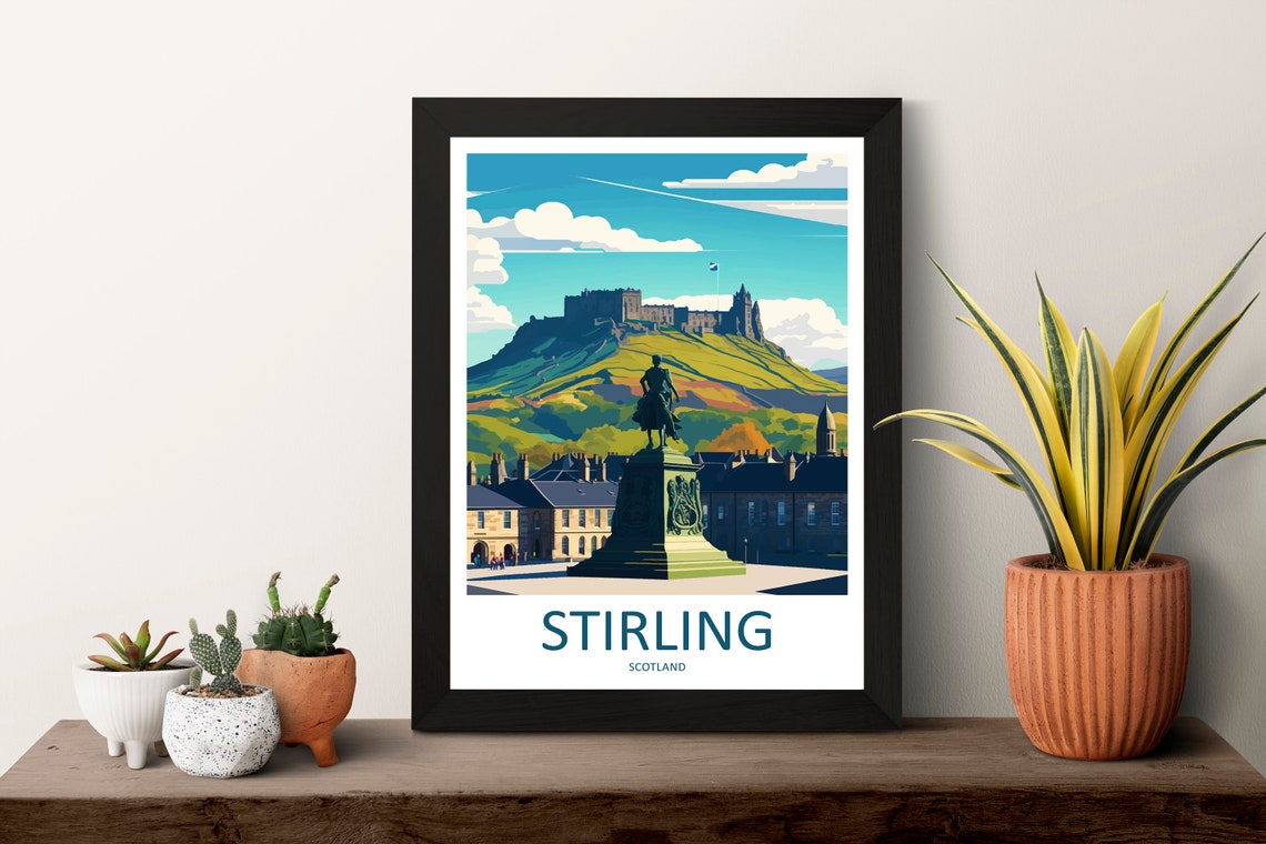 Stirling Scotland Castle On The Hill And Historic Square Poster - Image 3