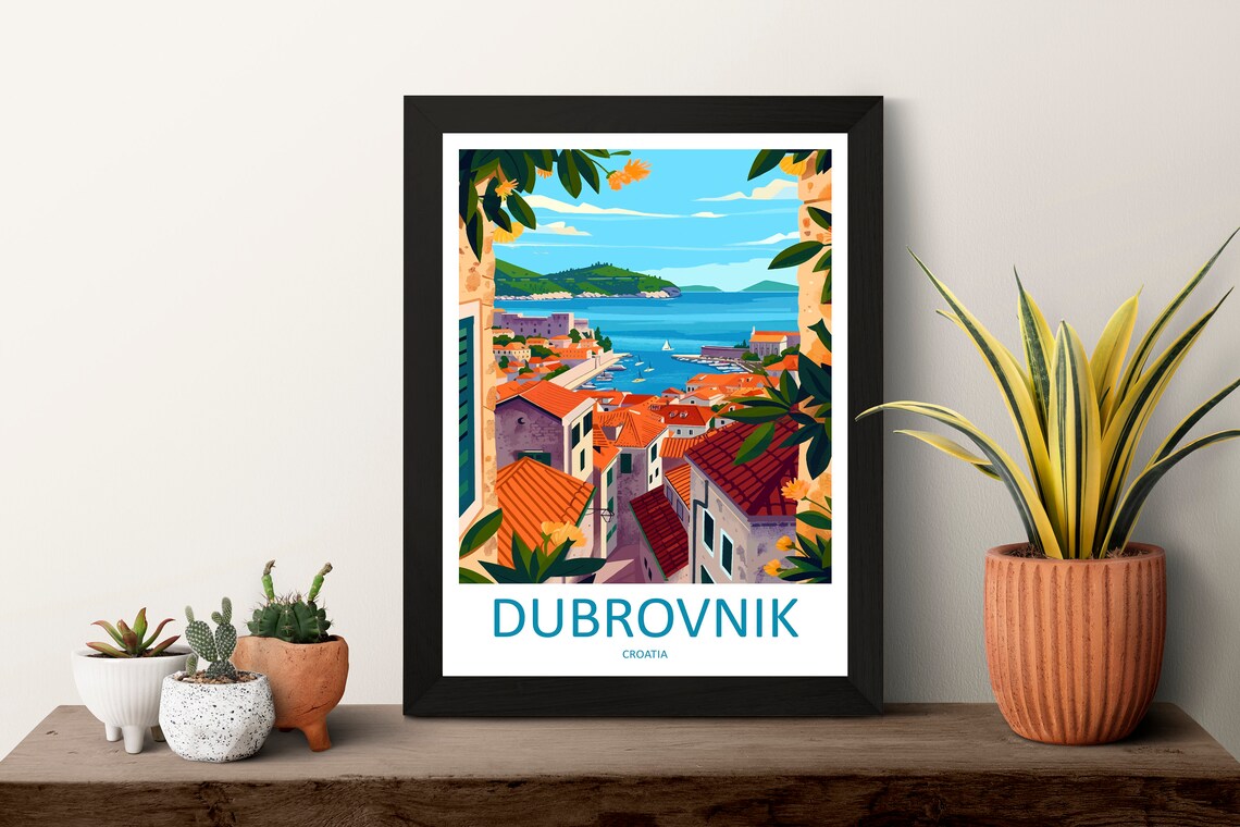 Dubrovnik Travel Poster, Croatia Wall Decor - Image 3