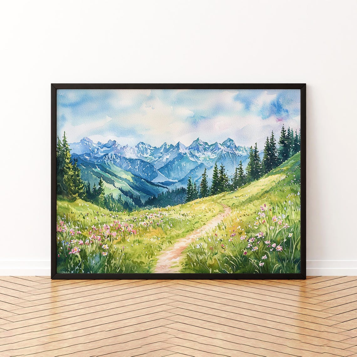 Stoos Watercolor Poster Wall Art Hanging Home Dcor Gift Lovers Switzerland