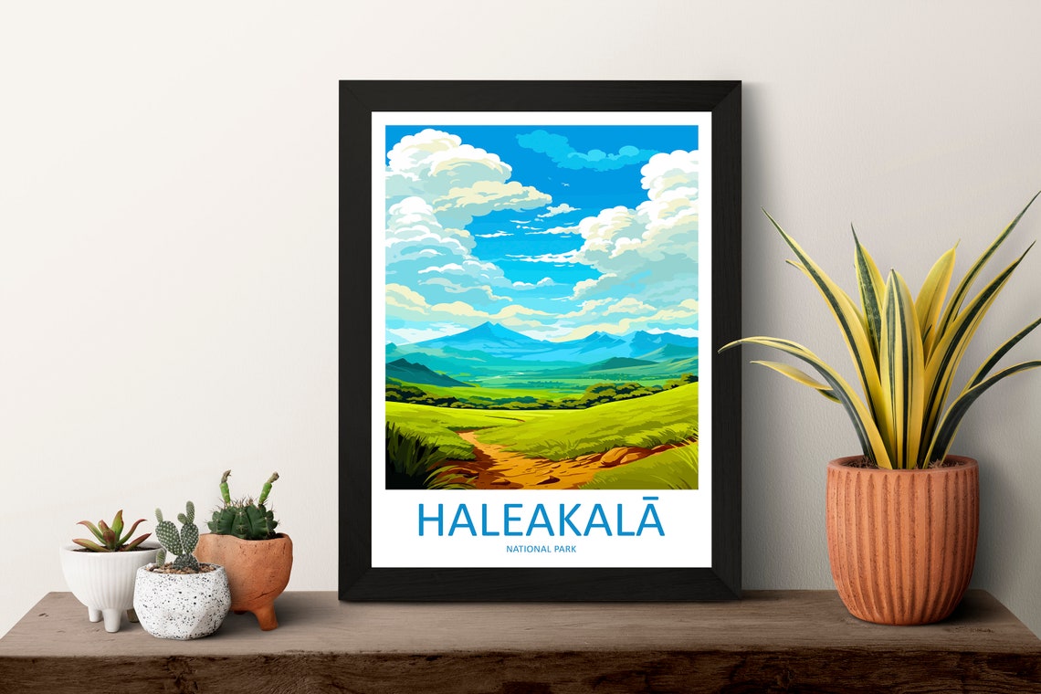 Haleakala National Park Hawaii Volcano Summit View Travel Poster - Image 3