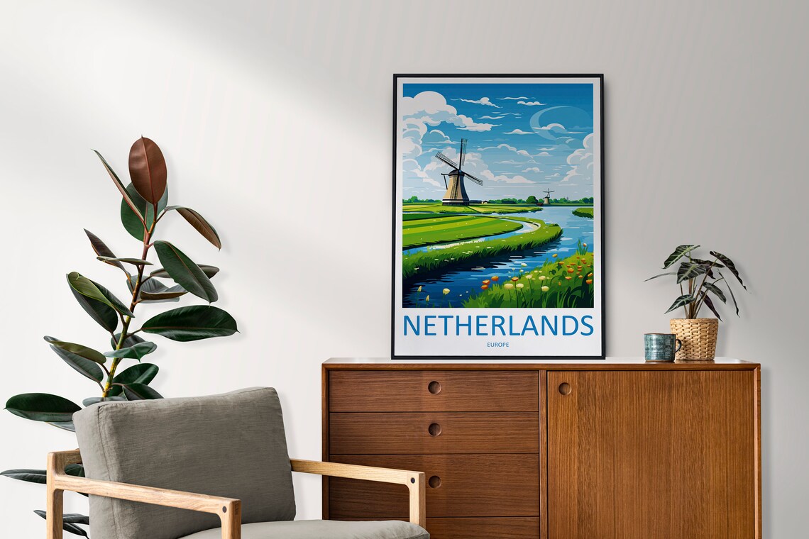 Netherlands Travel Poster, Europe Wall Decor - Image 2