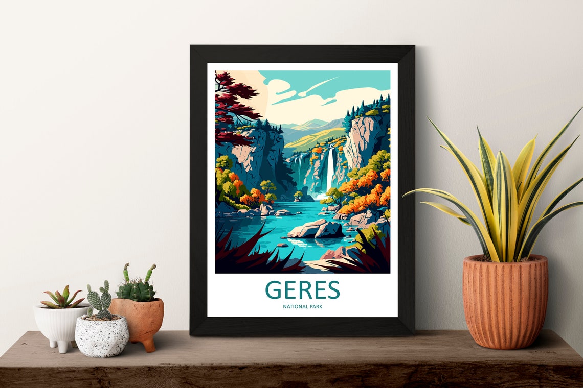 Geres National Park Travel Print Wall Art Geres National Park Wall Hanging Home Decor National Park Gift Geres Portugal Lovers Wall Art - Image 3