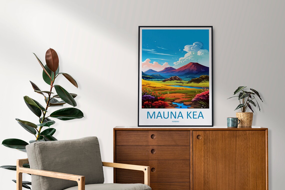 Mauna Kea Travel Poster, Hawaii Place Print - Image 2