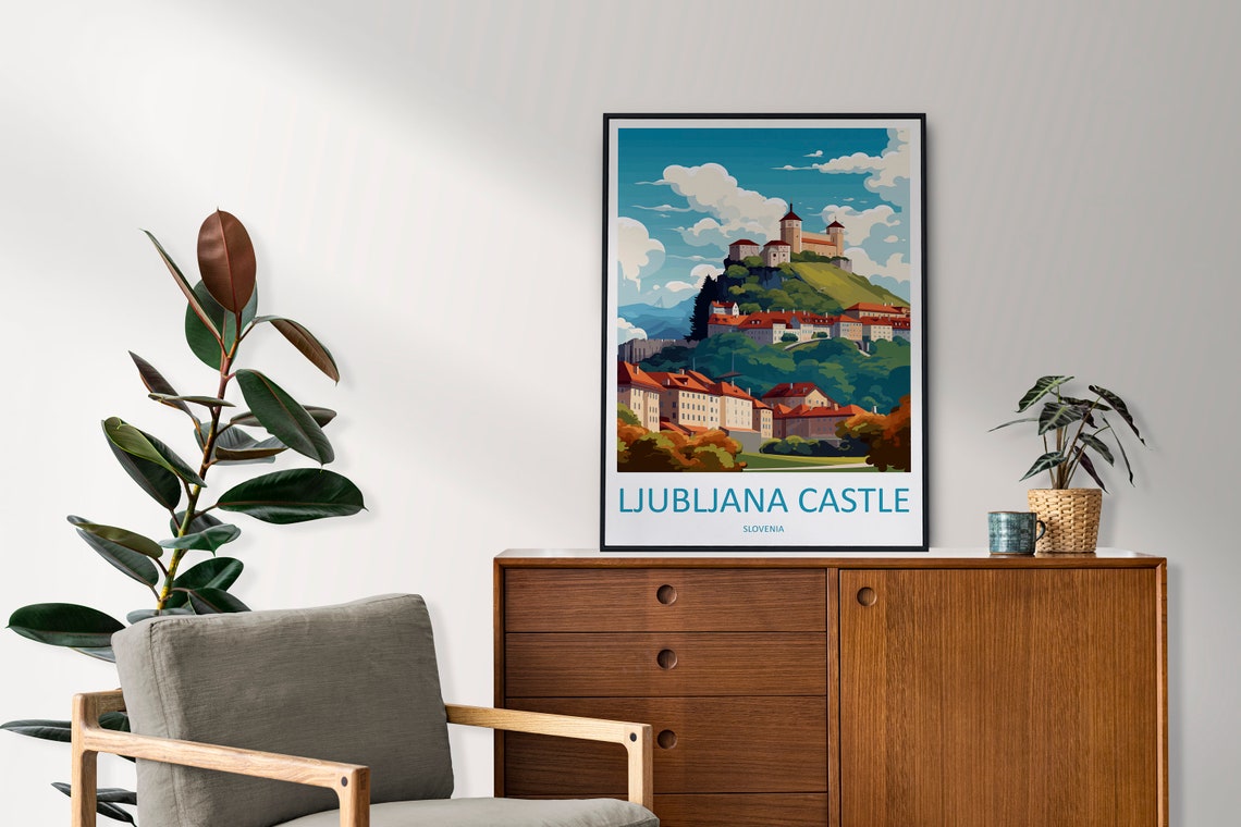 Ljubljana Travel Print Ljubljana Home Dcor Slovenia Art Print Ljubljana Wall Print For Gift Wall Hanging Art Travel Slovenia Artwork - Image 2