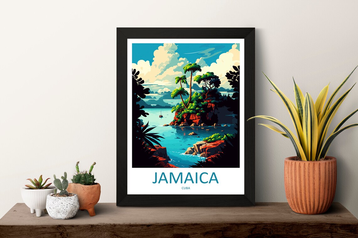 Jamaica Travel Print Poster, Caribbean Wall Art - Image 3