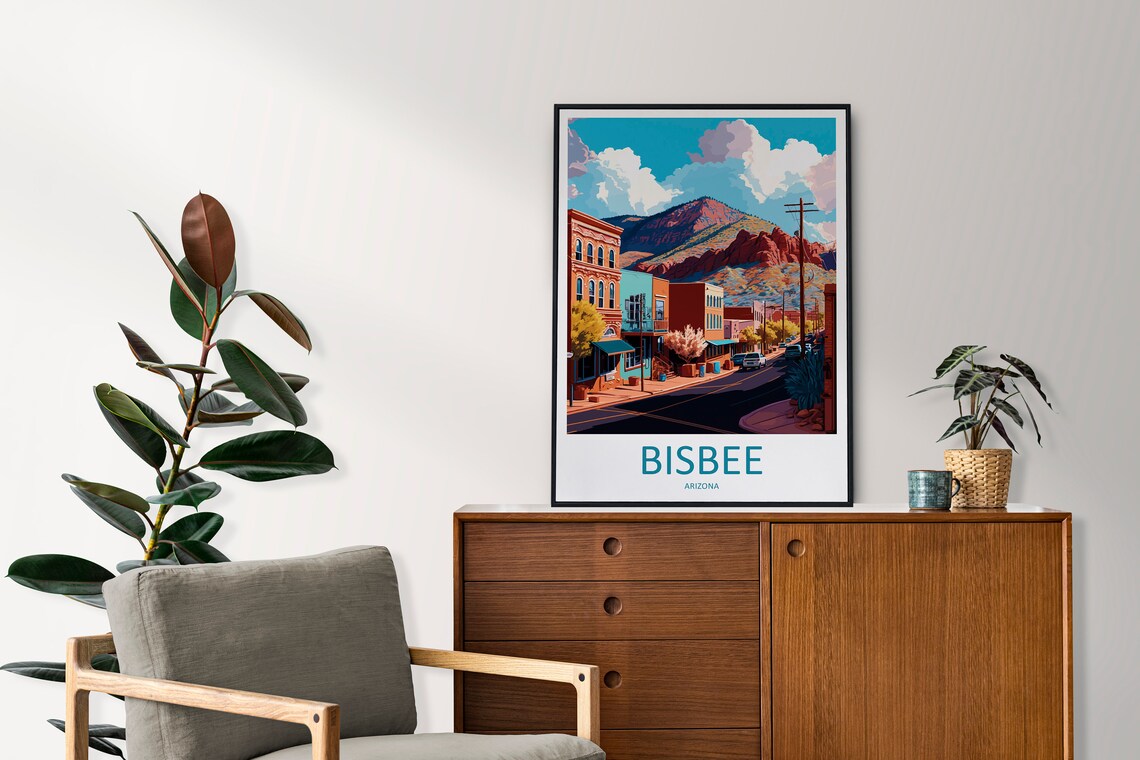 Bisbee Lake Travel Poster, Arizona Wall Art - Image 2