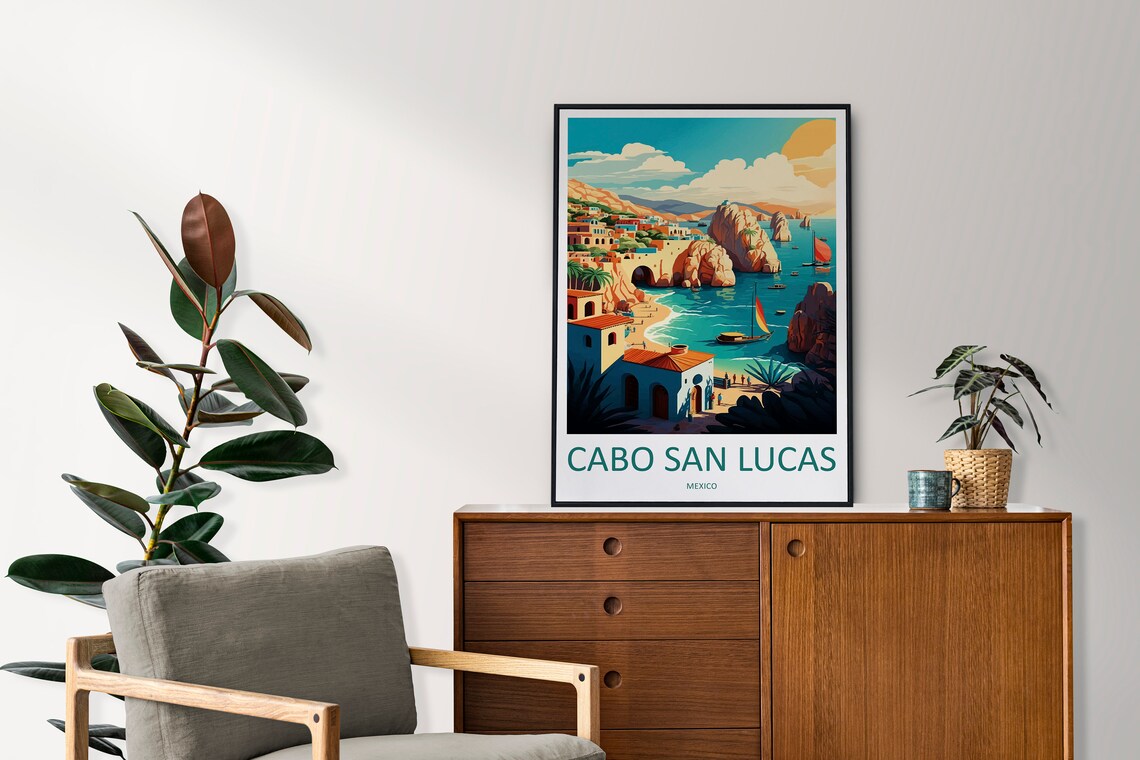 Cabo San Lucas Travel Poster, Mexico Wall Art - Image 2