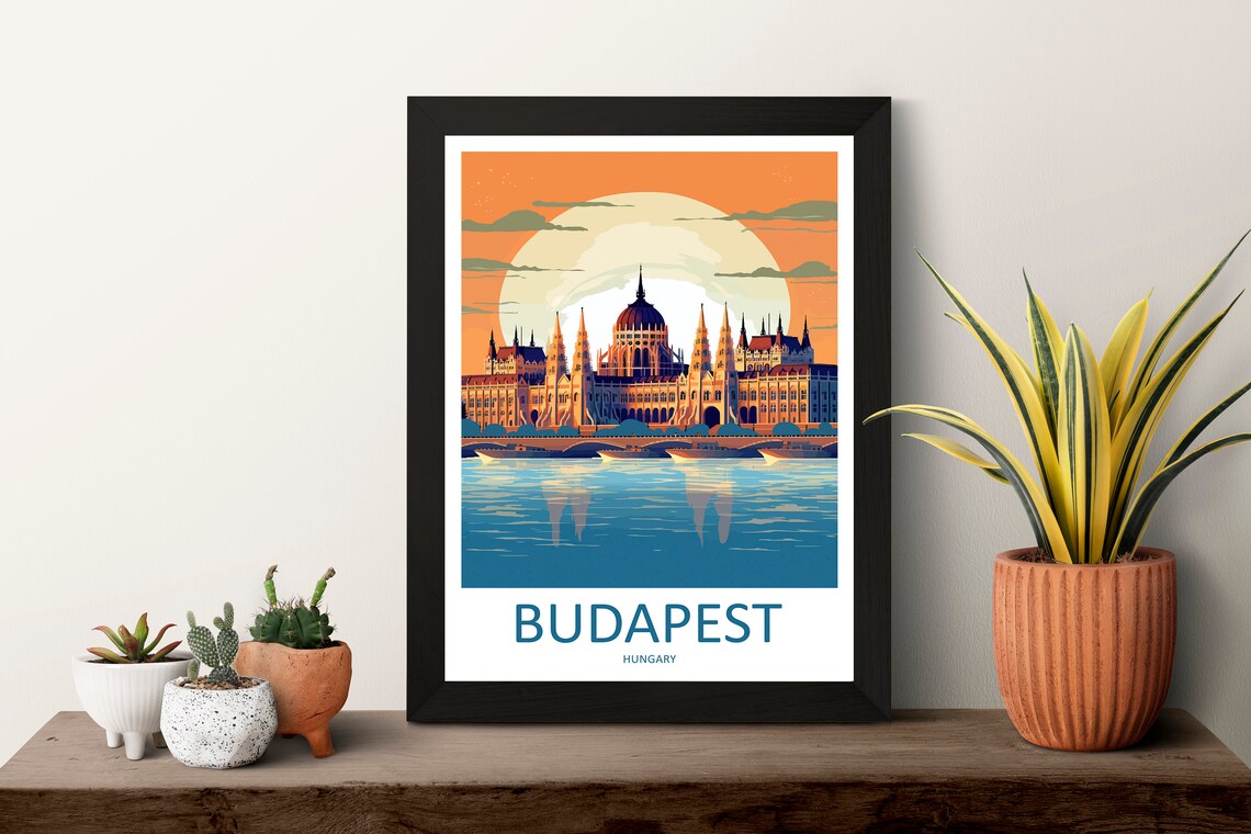 Budapest Travel Print, Hungary Wall Decor Poster - Image 3