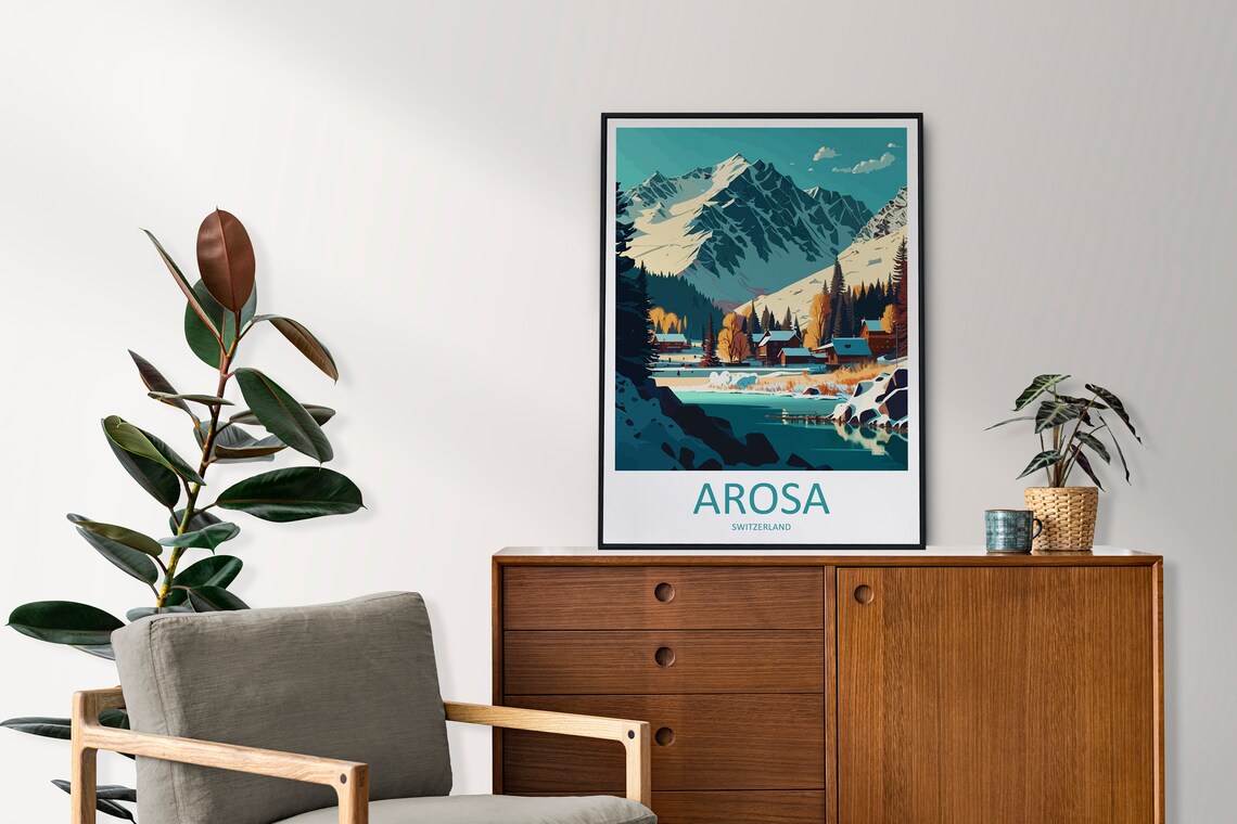 Arosa Travel Poster, Switzerland Home Decor - Image 2