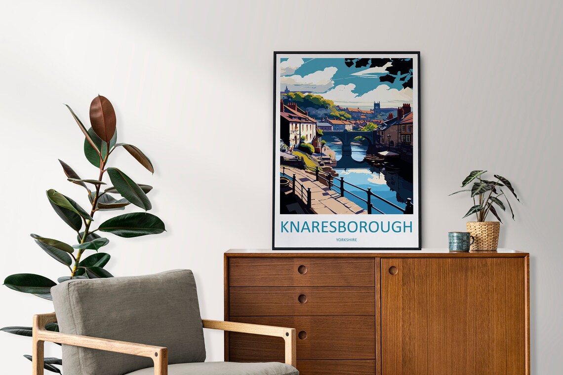 Knaresborough Travel Poster, England Wall Art Print - Image 2