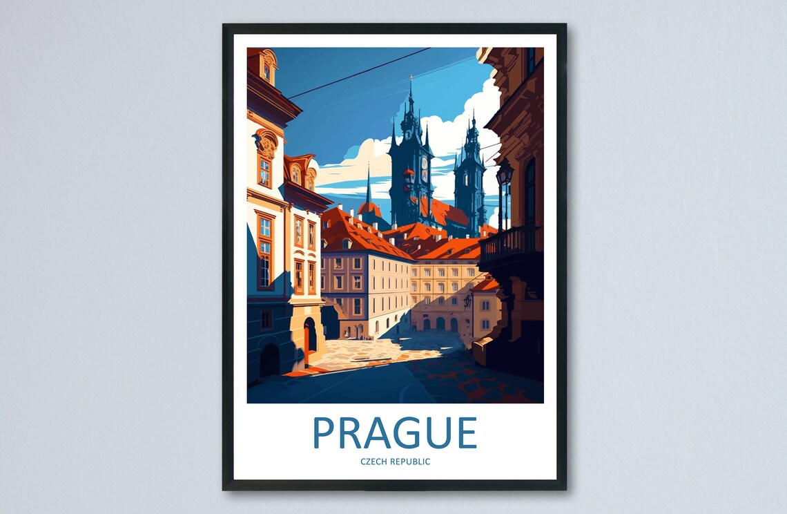 Prague Home Decor Art Lovers Travel Poster