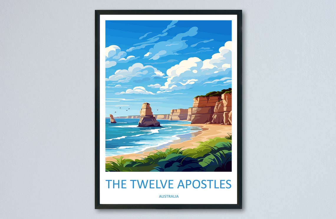The Twelve Apostles Australia Limestone Stacks At Daytime Poster
