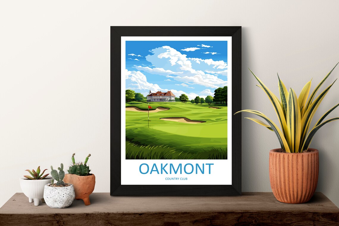 Oakmont Golf Club Travel Poster, Golf Club Wall Art - Image 3