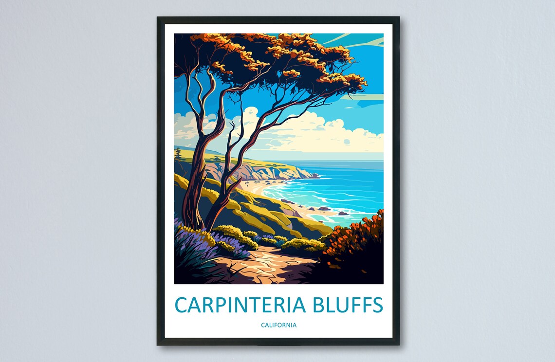 Carpinteria Bluffs Travel Poster, California View