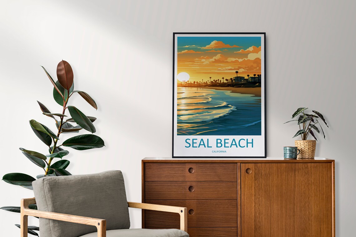 Seal Beach Travel Poster, California Coast - Image 2