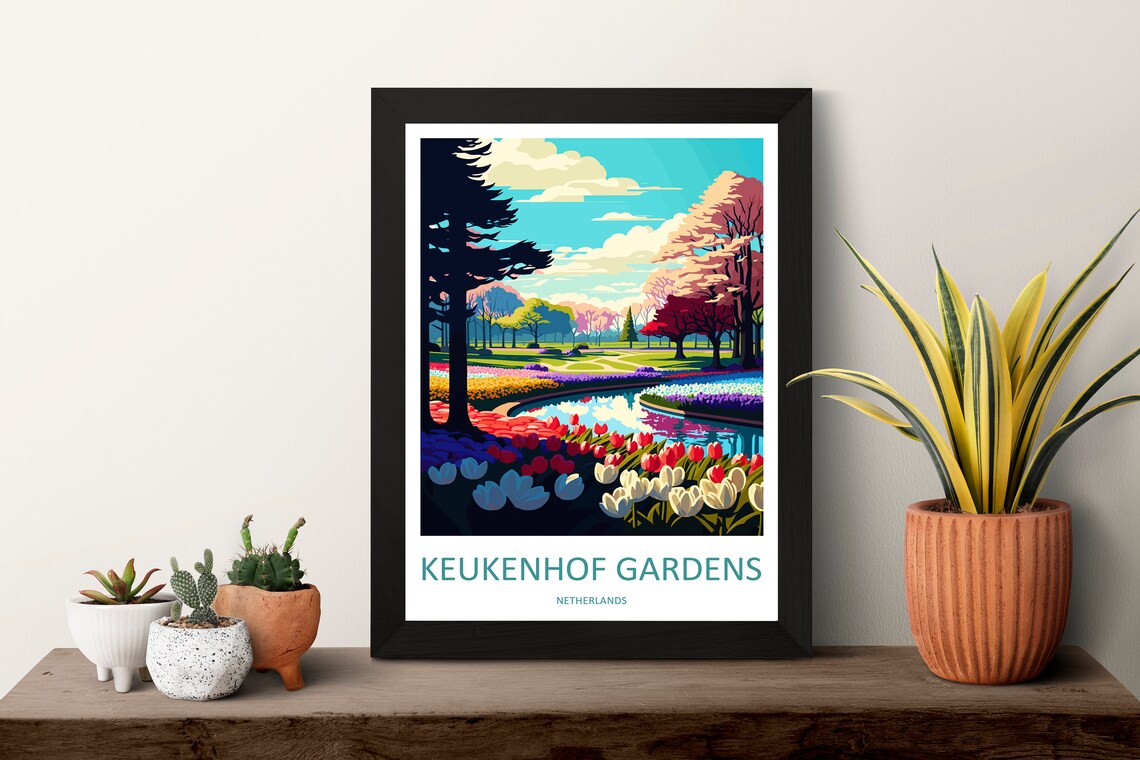 Keukenhof Gardens Travel Poster, Netherlands - Image 3