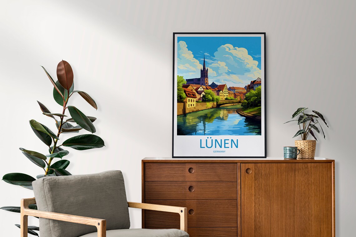 Lnen Germany Travel Poster, Europe Wall Decor - Image 2
