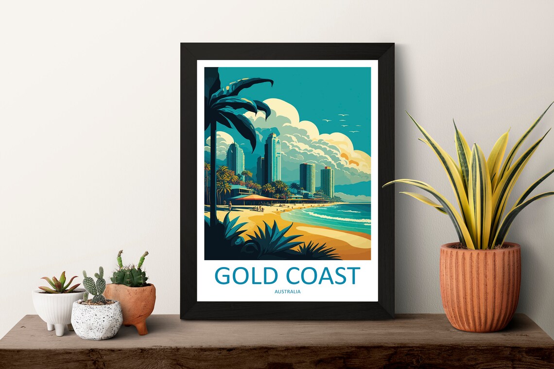 Gold Coast Travel Poster, Australia Wall Art - Image 3