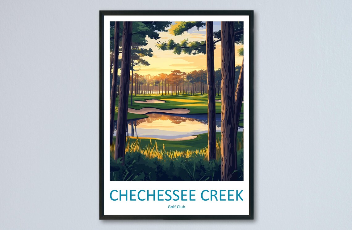 Chechessee Creek Golf Club Pine Sunset Fairway Travel Poster