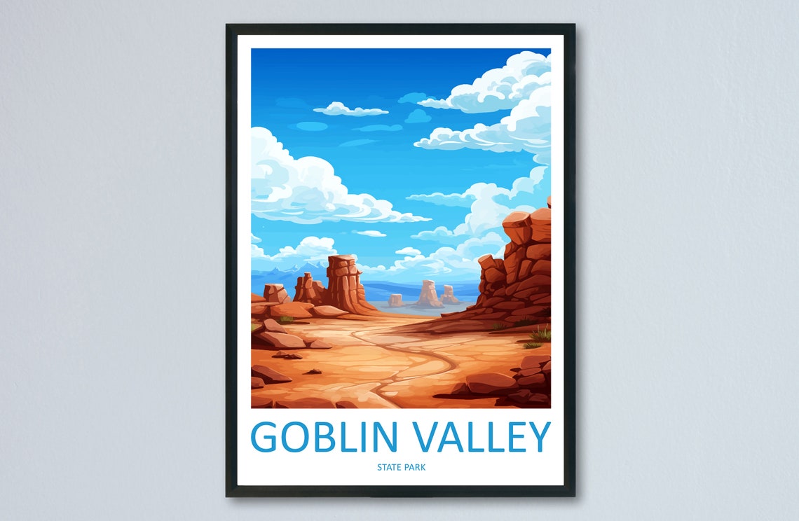 Goblin Valley State Park Whimsical Hoodoo Desert Landscape Poster