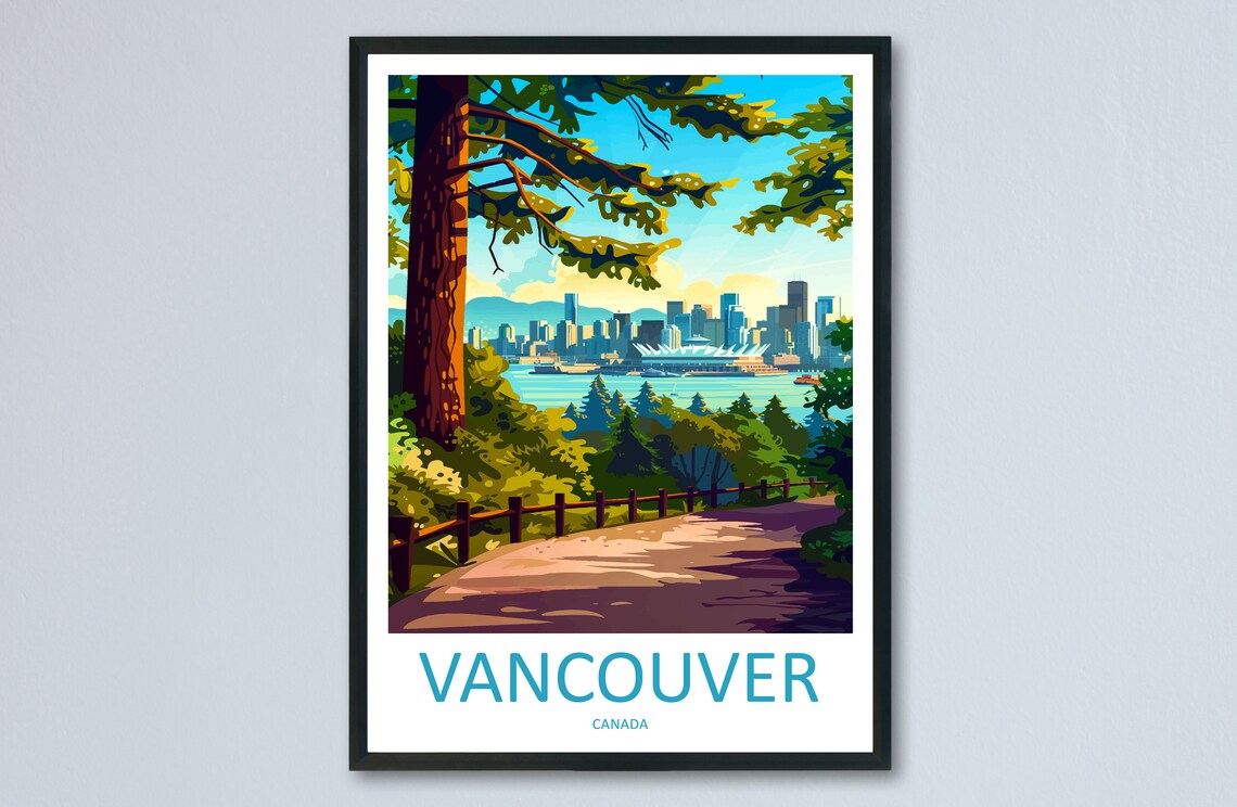Vancouver Travel Poster, Canada City Wall Art