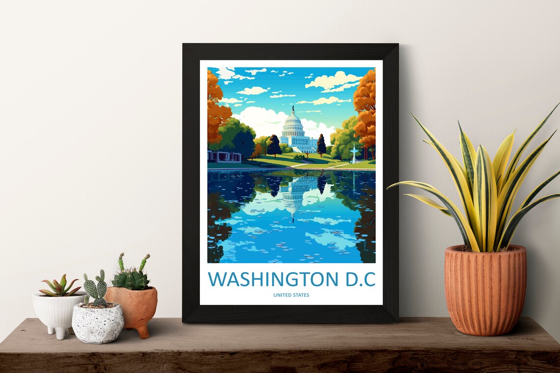 Washington Dc Wall Hanging Gift Art Poster - Image 3