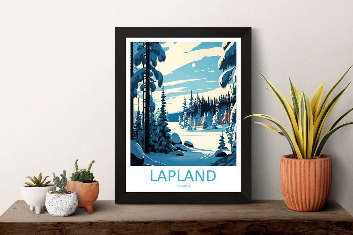 Lapland Travel Poster, Finland Home Decor - Image 3