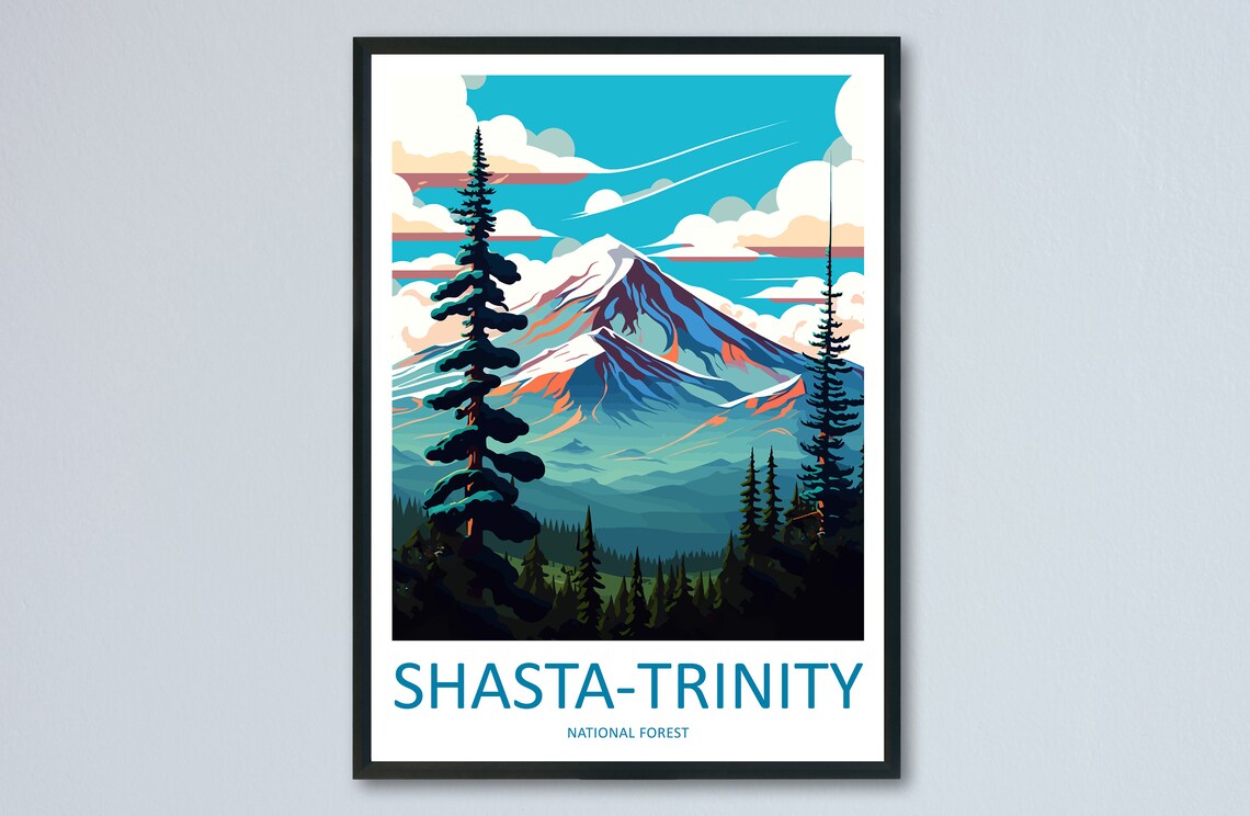 Shasta Trinity National Forest Travel Poster