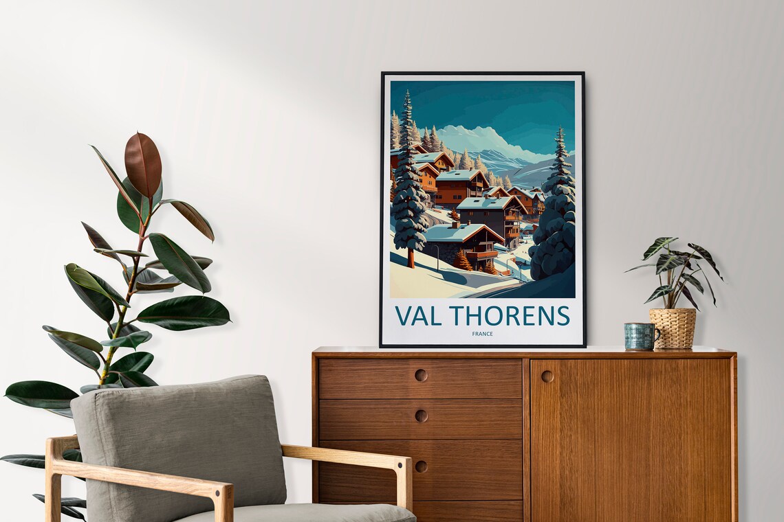 Val Thorens Gift For Art Lovers Poster Print - Image 2