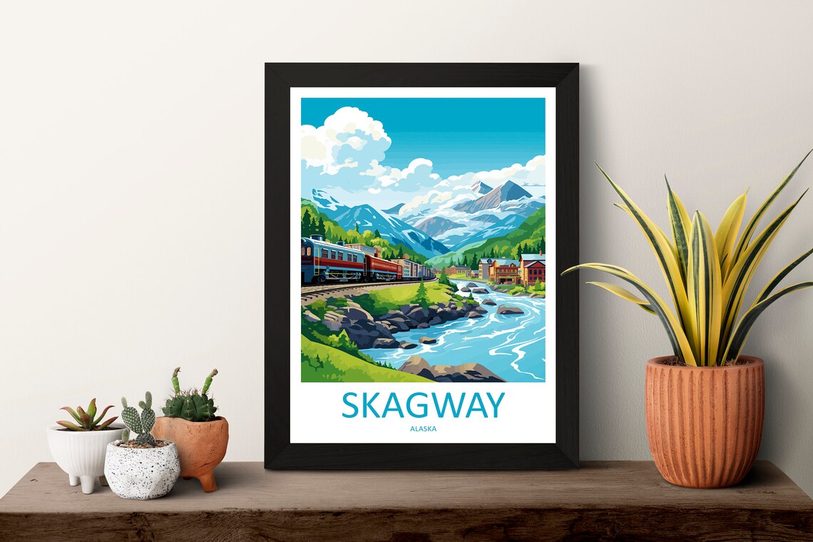 Skagway Travel Poster, Alaska Place Print - Image 3
