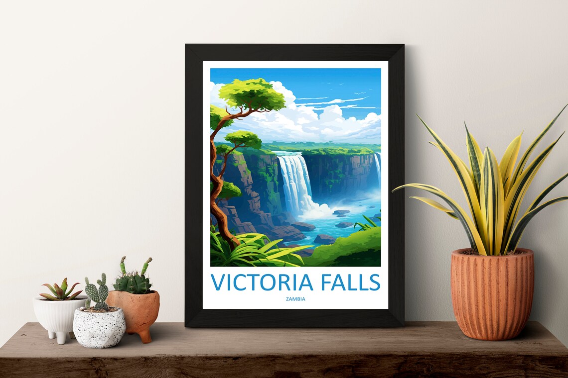 Victoria Falls Travel Poster, Home Decor Art Print - Image 3