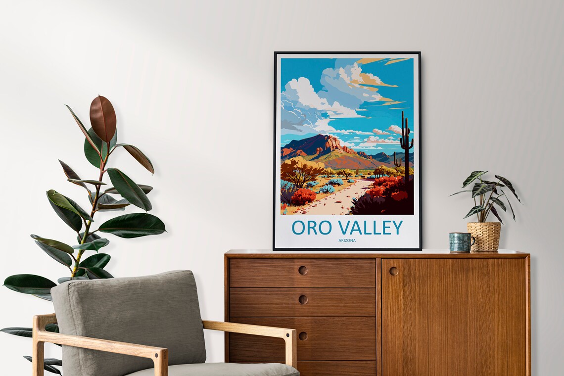 Oro Valley Travel Poster, Arizona Wall Art - Image 2