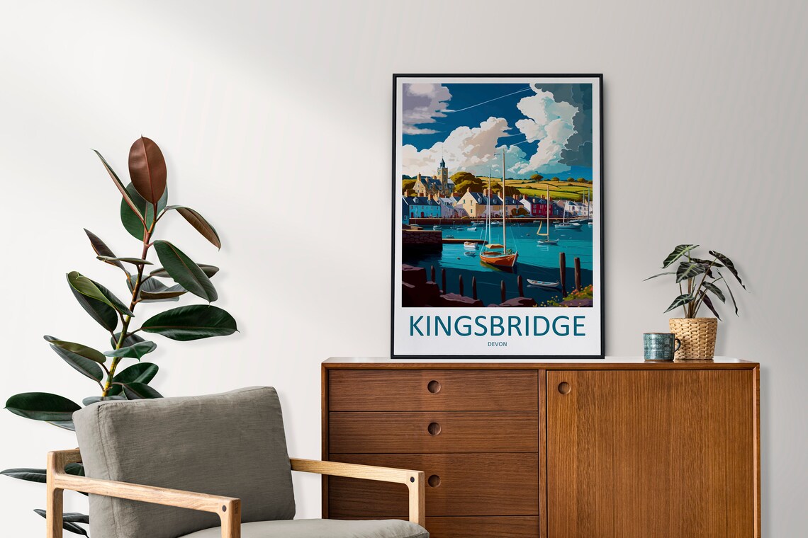 Kingsbridge Travel Poster, England Place Print - Image 2