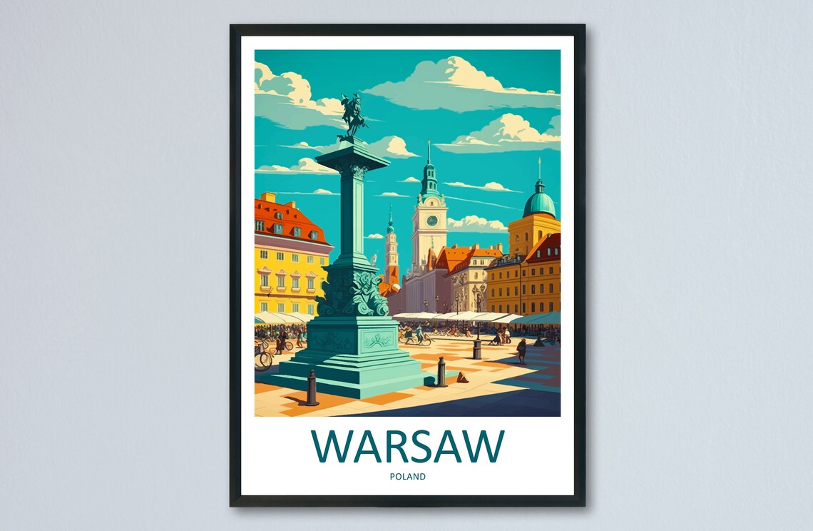 Warsaw Cityscape Art Print, European City Decor