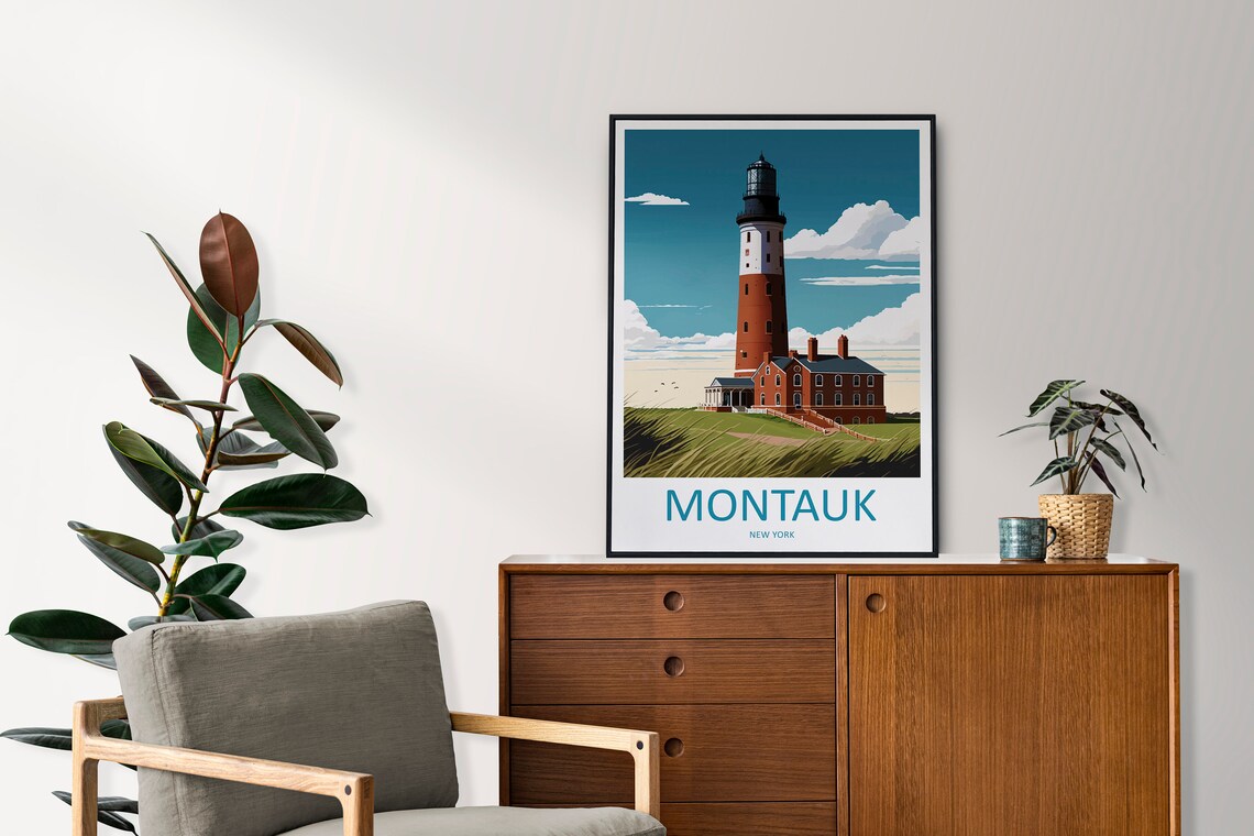 Montauk Travel Print, New York State Travel Poster - Image 2