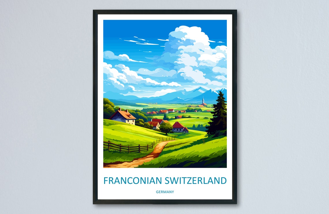 Franconian Switzerland Germany Village Valley Scenic View Poster