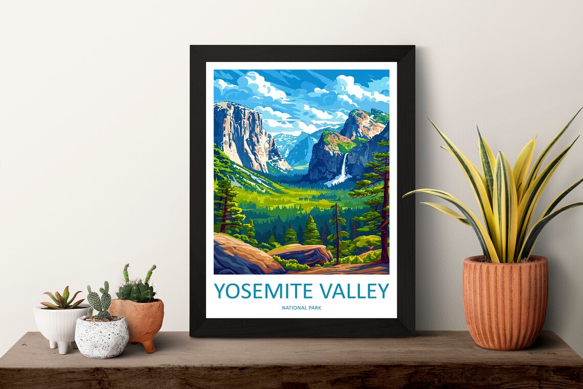 Yosemite Valley Travel Poster, National Park Art - Image 3