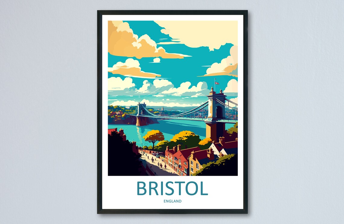 Bristol Travel Poster, England City Art Print