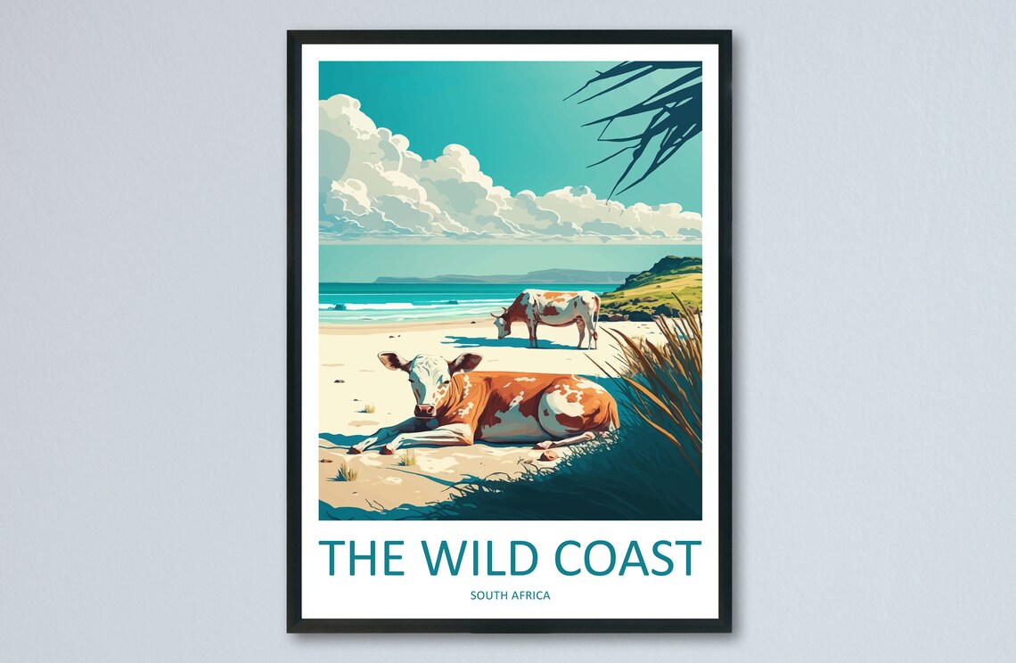 The Wild Coast Travel Poster, South Africa