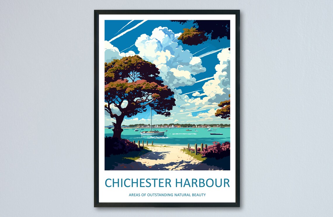 Chichester Harbour Travel Poster, Place-Focused Wall Art