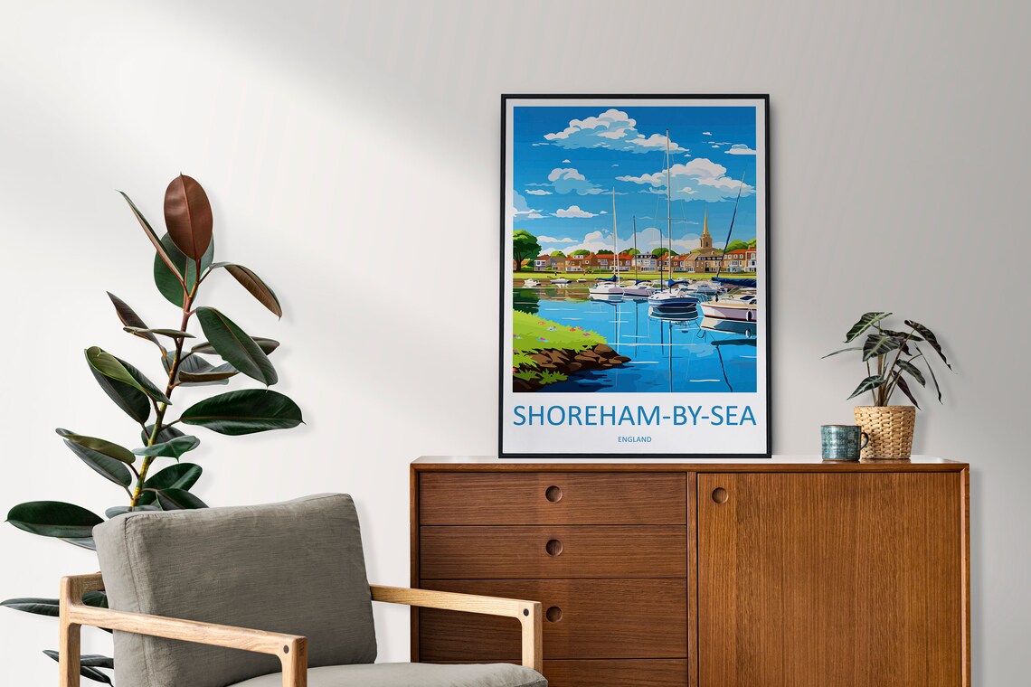 Shoreham On Sea Travel Poster, England Wall Art - Image 2