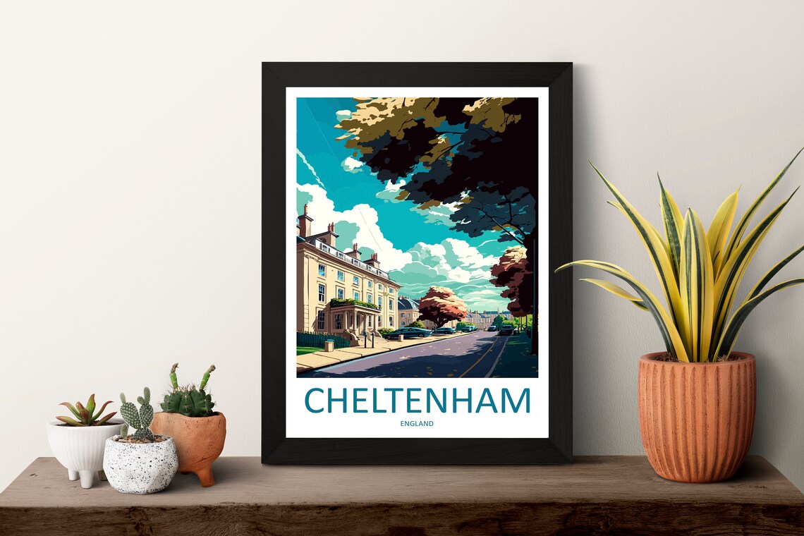 Cheltenham Travel Poster, England Place Print - Image 3