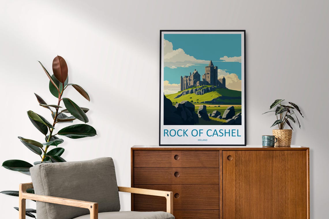 Rock Of Cashel Print Rock Of Cashel Home Decor Landscape Art Print Rock Of Cashel Wall Art For Ireland Enthusiast Gift Wall Hanging Poster - Image 2