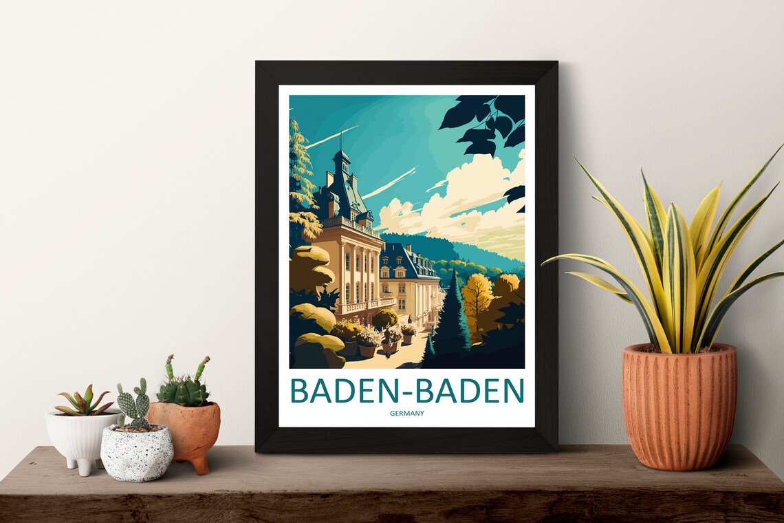 Baden Baden Travel Poster, Germany Art Lovers Gift - Image 3