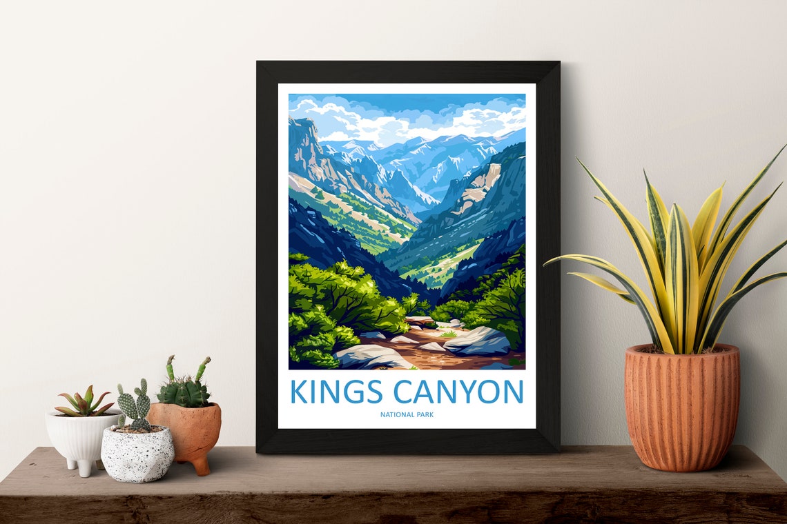 Kings Canyon Granite Cliffs California National Park Art Poster - Image 2