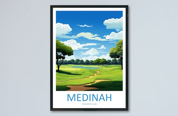 Medinah Golf Course Travel Poster, Golf Club Wall Art