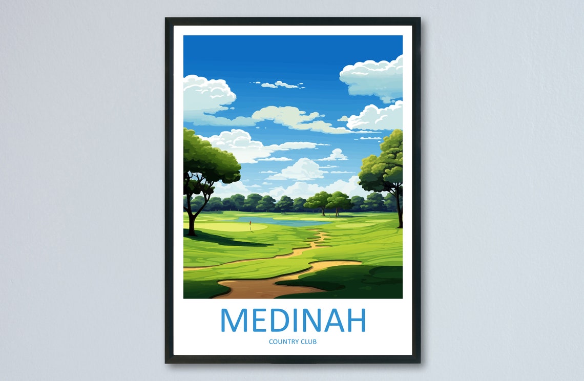 Medinah Golf Course Travel Poster, Golf Club Wall Art