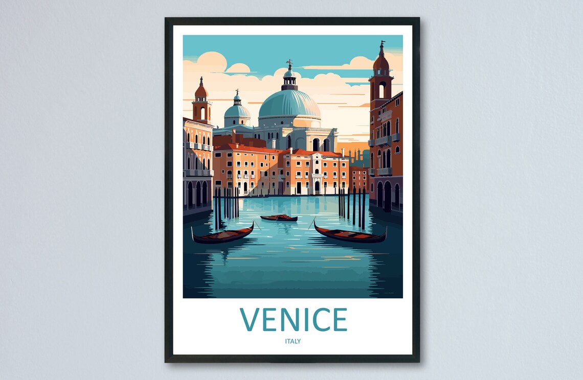 Venice Travel Poster, St Marks Square Italy