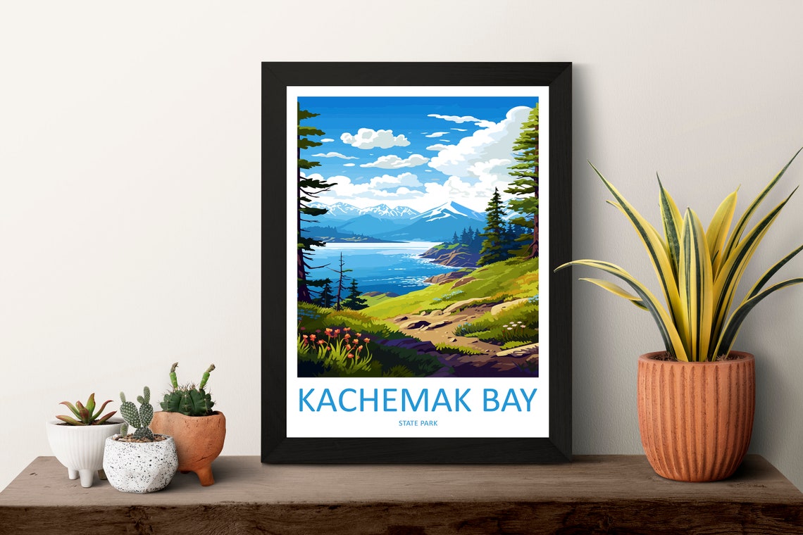 Kachemak Bay State Park Coastal View Spruce Trees Bay Poster - Image 3